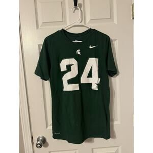 Nike Tee Michigan State University T-Shirt Jersey 24 Bell Sz: Medium